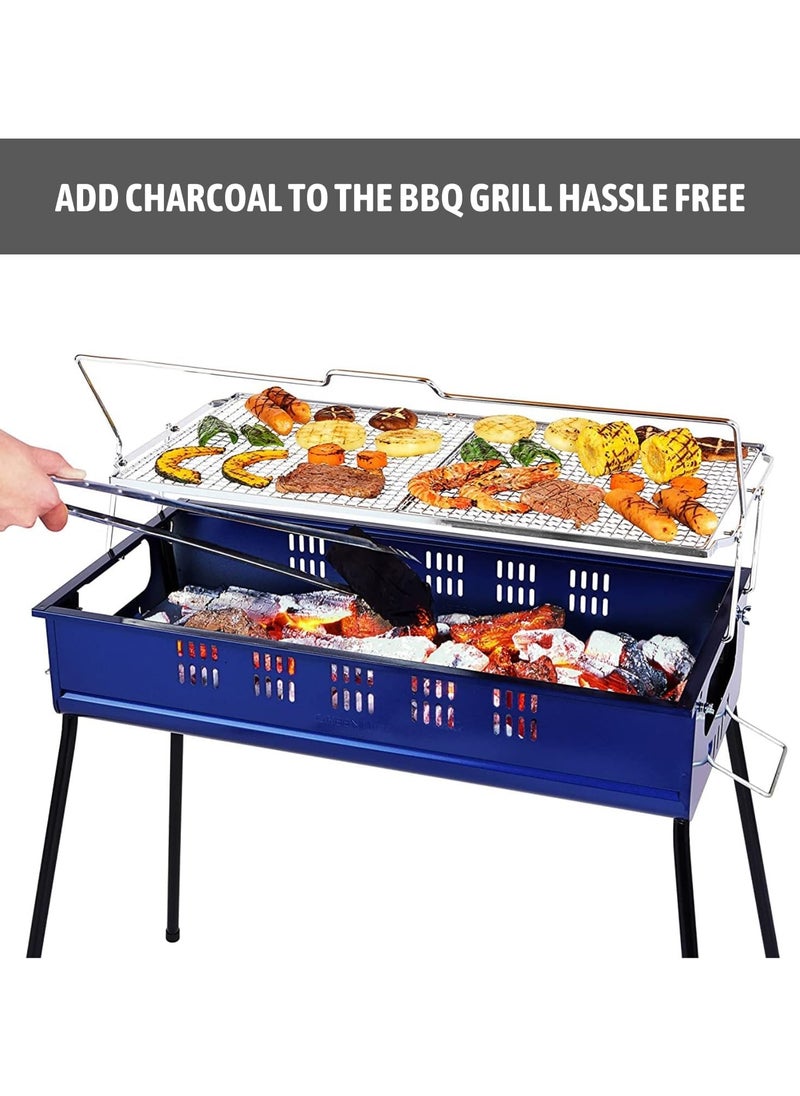 BBQ with Lifetable Grill Rust Resistant Portable BBQ Grill Easy to Dismantle Grill for Outdoor Camping