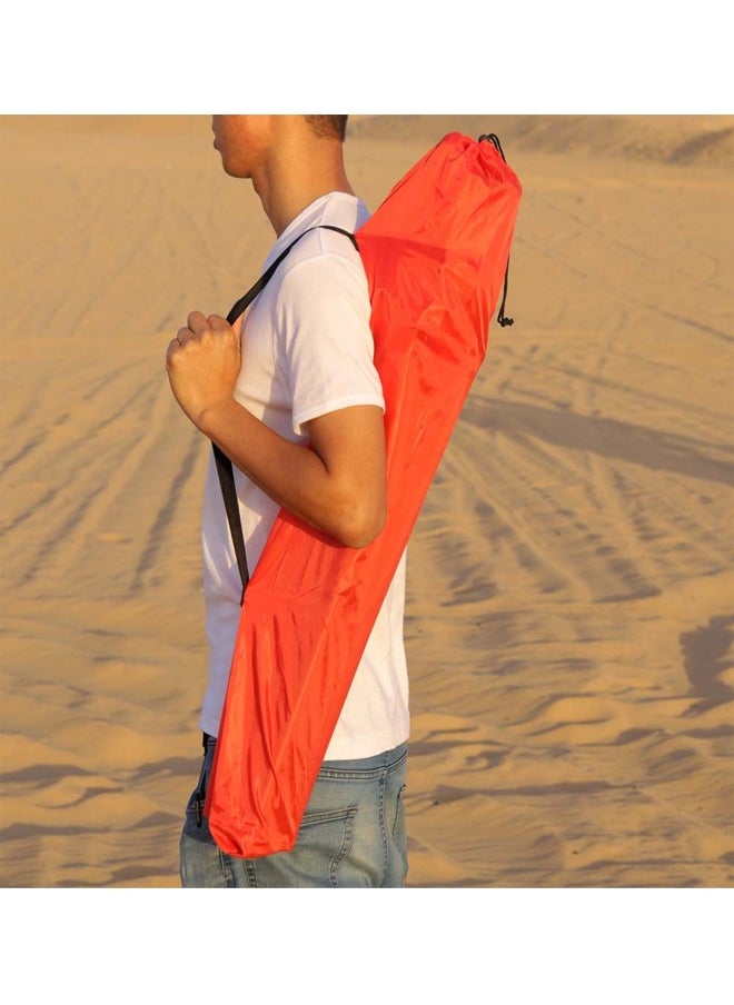 Portable Folding Camping Chair with Armrests - Red