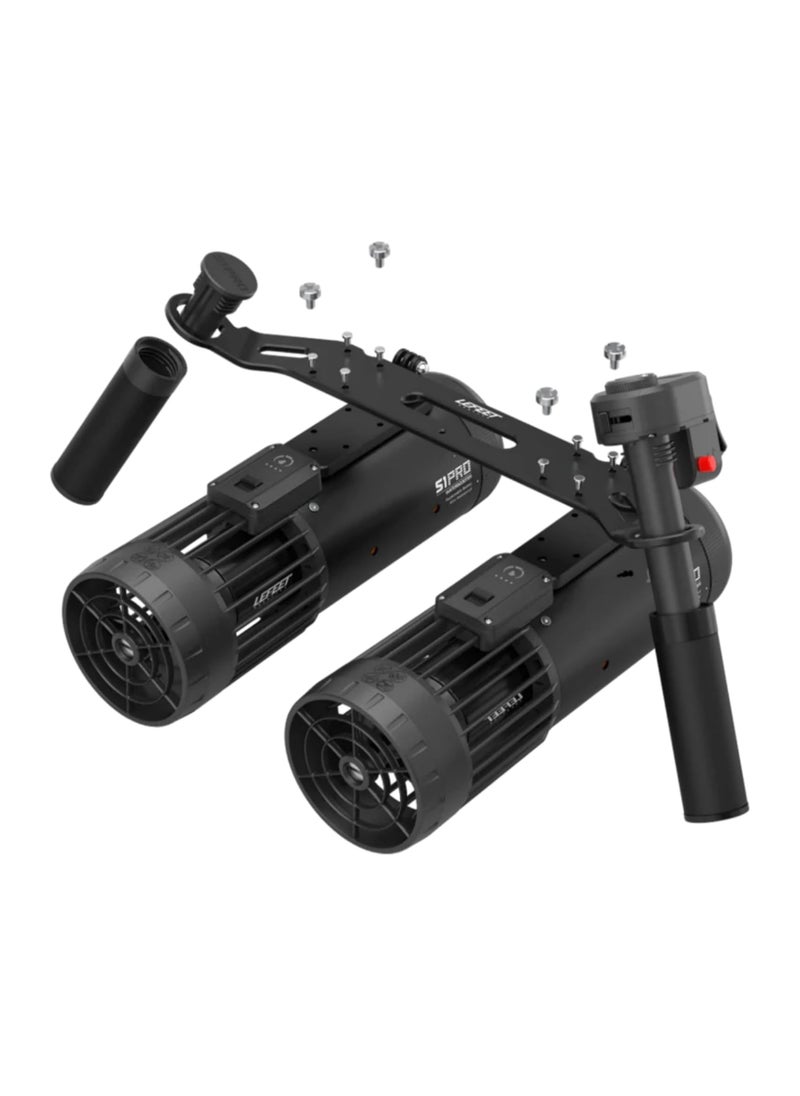 MADNESS SPORTS TRADING LEFEET Dual Jet Rail Kit for Lefeet Underwater Sea Scooters S1pro Black