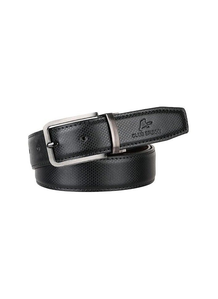 CLUB SPUNKY Reversible PU - Leather belt for men stylish leather branded leather belt for mens (1 Year Warranty)