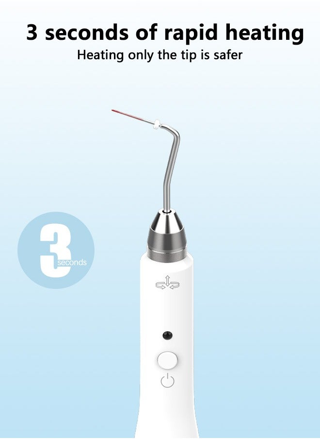 Dental Cordless Wireless Gutta Percha Obturation System Endo Heated Pen 2 Tips Wireless for Root Canal Filling Obturation Filling