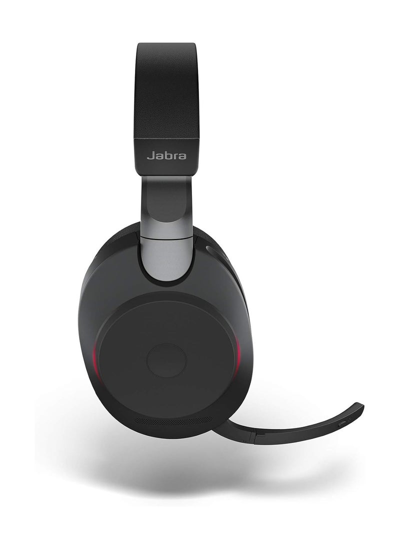 Jabra Evolve2 85 Wireless PC Headset (Top Rated Office Headphone & Mic) Advanced Noise-Cancelling Stereo Headphones with Long Battery Life, UC Certified, and Bluetooth USB-A Adapter