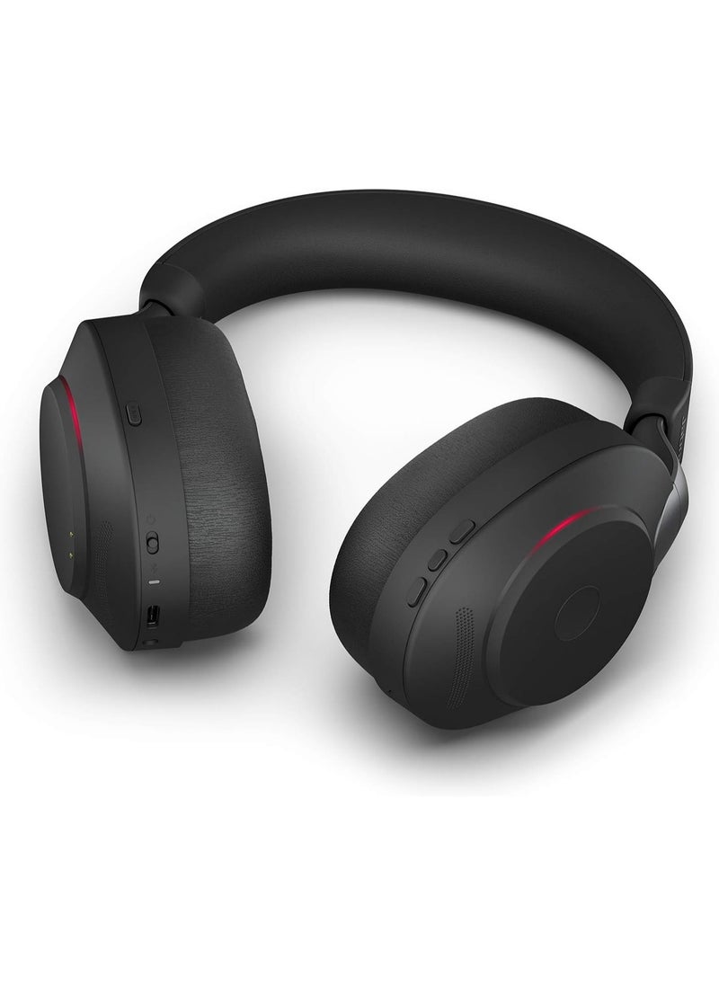 Jabra Evolve2 85 Wireless PC Headset (Top Rated Office Headphone & Mic) Advanced Noise-Cancelling Stereo Headphones with Long Battery Life, UC Certified, and Bluetooth USB-A Adapter