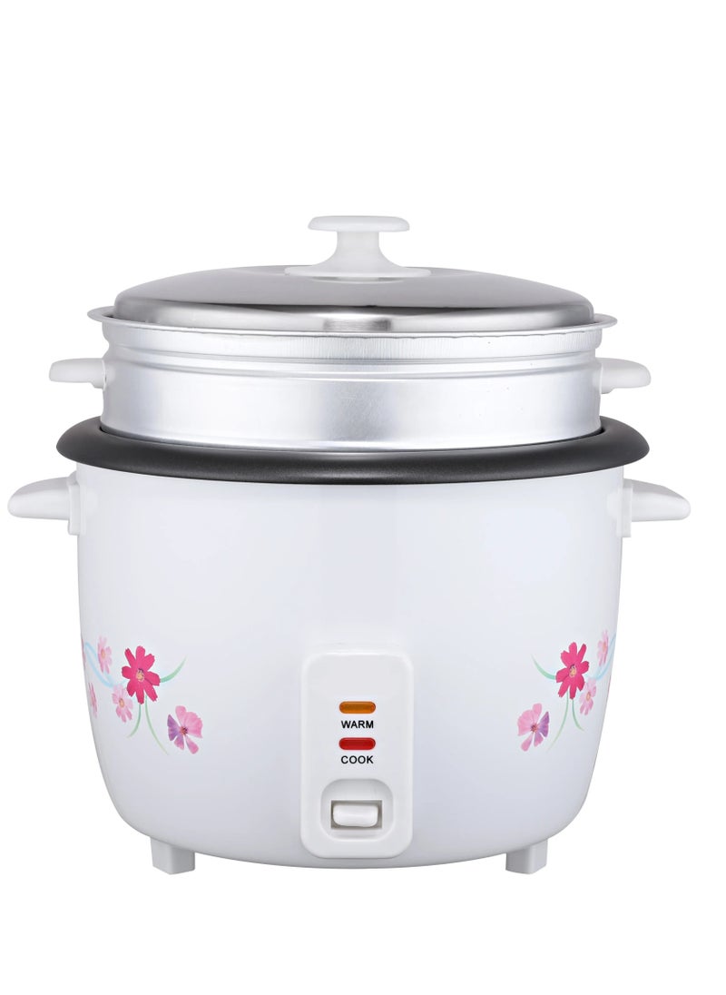 3 in 1 Rice Cooker 1.5L, One Key Start Electric Rice Cooker With Steaming Basket