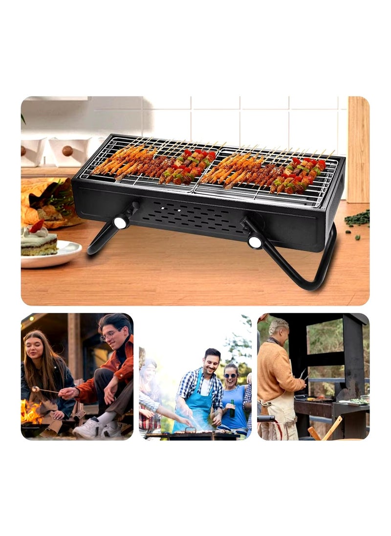 Camping Grill Foldable Smokeless Camping Barbecue Grill Large Charcoal Bbq Grills Stainless Steel Stainless Steel Barbeque Grill Portable