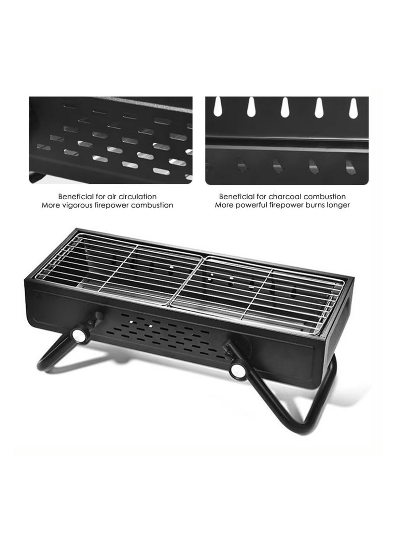 Camping Grill Foldable Smokeless Camping Barbecue Grill Large Charcoal Bbq Grills Stainless Steel Stainless Steel Barbeque Grill Portable