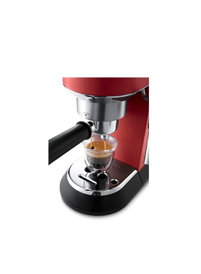 Dedica Style Pump Espresso Machine (Bundle) 1.1 L 1350 W EC685.R+KG79 Red + Black