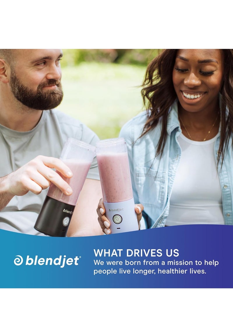 BlendJet Portable Blender for Smoothies & Shakes - 16oz BlendJet 2 Cordless Personal Small Blender, USB-C Rechargeable & Self Cleaning