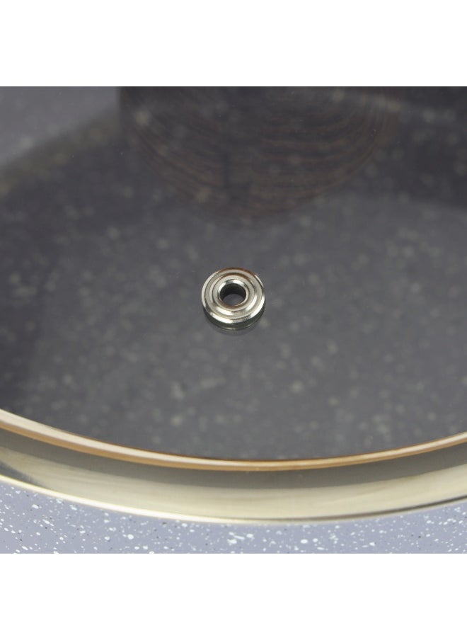 28 Cm Essential Casserole Non-Stick Aluminium Cookware With Granite Coating