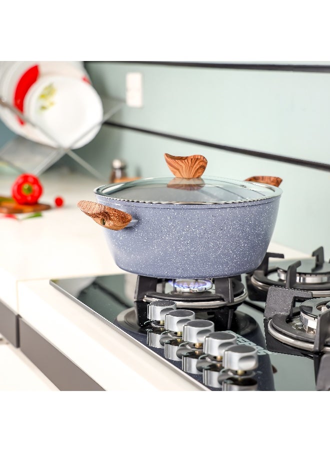 Delcasa 30cm Essential Casserole Non Stick Aluminum Cookware with Granite Coating