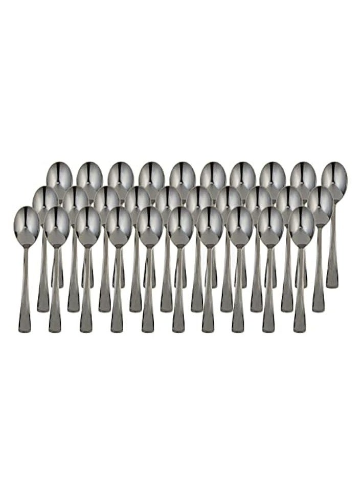 Silver Color Spoons Set, 30 Pieces,Silver