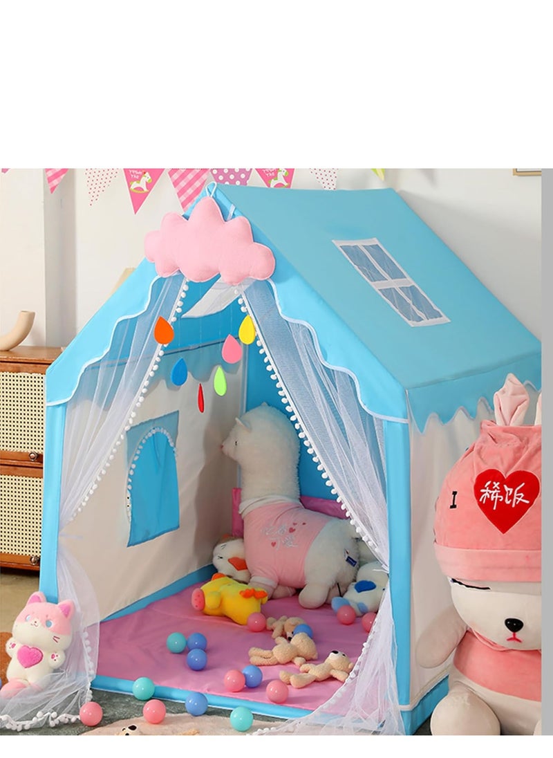 Kids Play Tent Children's Tent Indoor Princess Girl Boy Castle Game House Household Small House Outdoor Toy House with a String of Star Lights