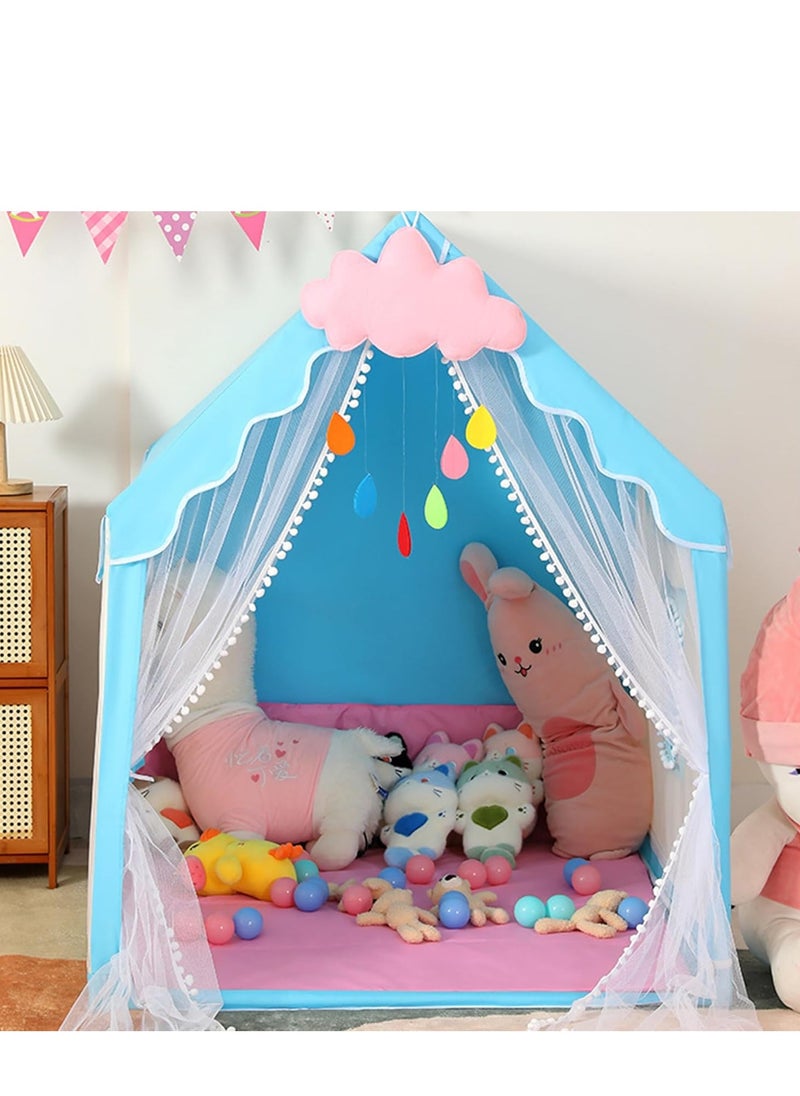 Kids Play Tent Children's Tent Indoor Princess Girl Boy Castle Game House Household Small House Outdoor Toy House with a String of Star Lights