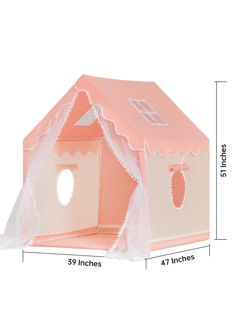 Kids Play Tent Children's Tent Indoor Princess Girl Boy Castle Game House Household Small House Outdoor Toy House with a String of Star Lights