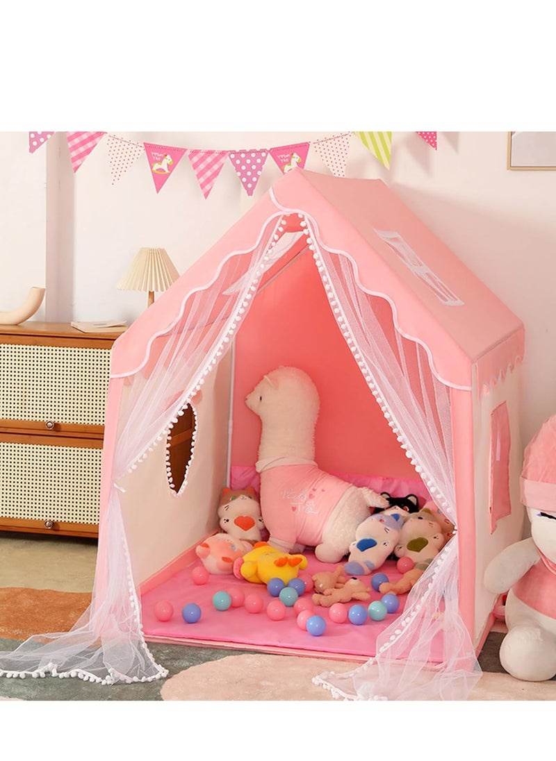 Kids Play Tent Children's Tent Indoor Princess Girl Boy Castle Game House Household Small House Outdoor Toy House with a String of Star Lights