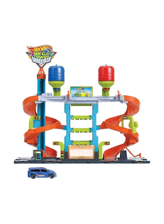 City Mega Tower Car Wash Playset