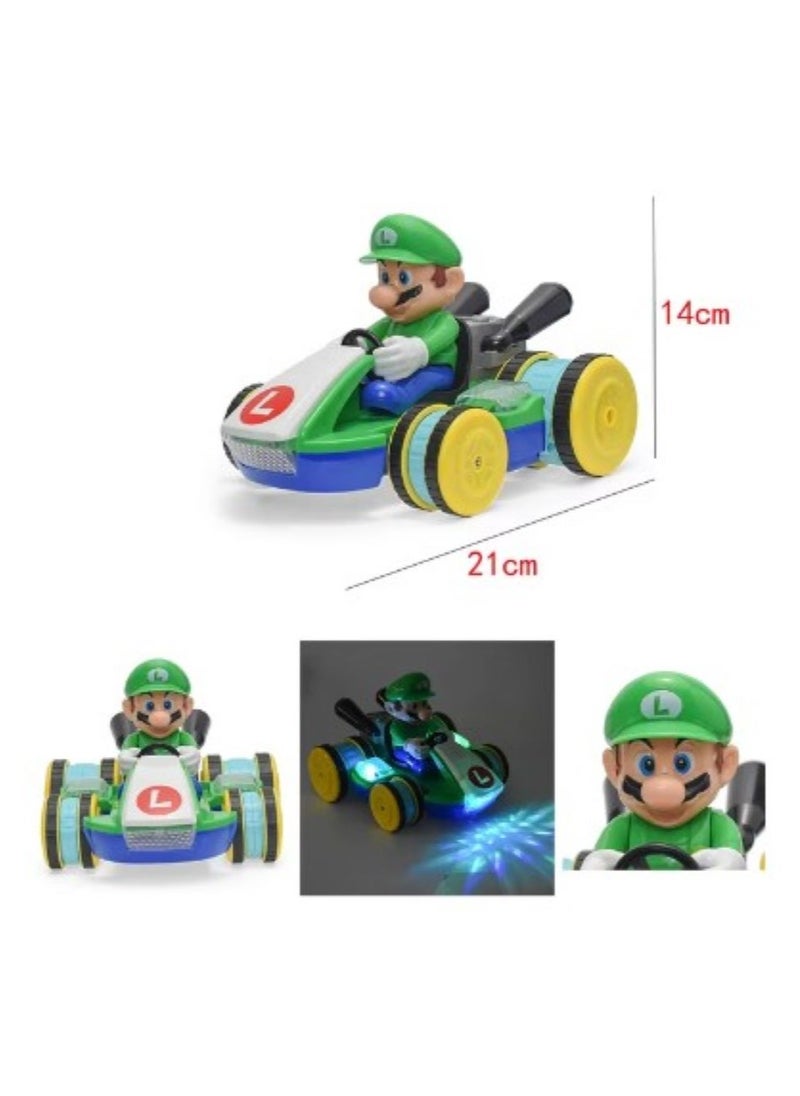 High-Speed Green Character Car Remote Control Toy - Fun Racing Action with Bright LED Wheels & Durable Design