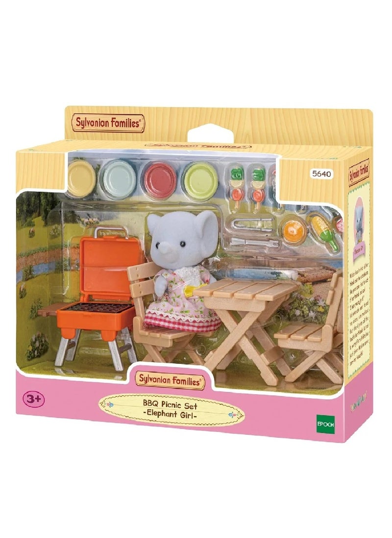 Sylvanian Families BBQ Picnic Set Elephant Girl