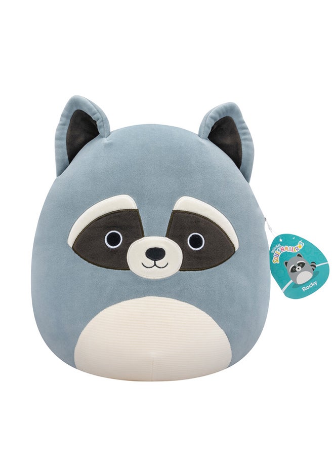 Little Plush 7.5 inch Rocky Grey Raccoon with White Corduroy Belly Officially Licensed Kellytoy Plush Toy Colorful Soft Gift for Kids Girls & Boys Washable Squishy Stuff Toy Multicolor All Age