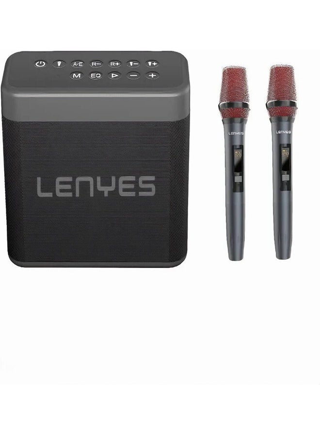 Lenyes S832 Outdoor KTV Wireless Speaker and Microphone Karaoke, 200W Output, 5.0 Bluetooth, Up to 18 Meters Distance, Up to 22 Hours Battery Life, 24000mAH Battery Capacity - Black