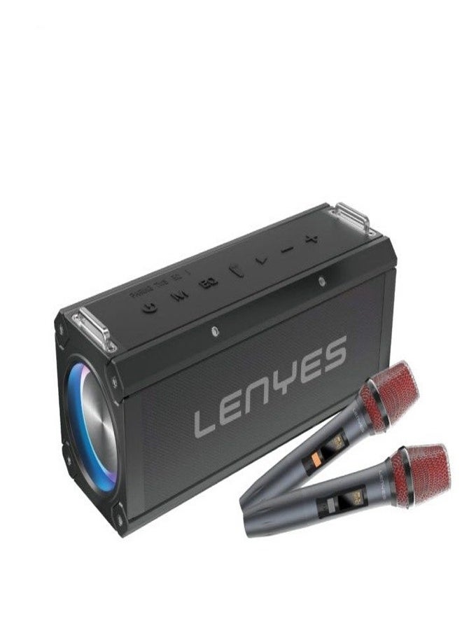 S828 - Speaker LENYES S-828 120W Portable KTV Wireless Speaker + Microphone Karaoke Bluetooth 5.0 Heavy Bass TWS