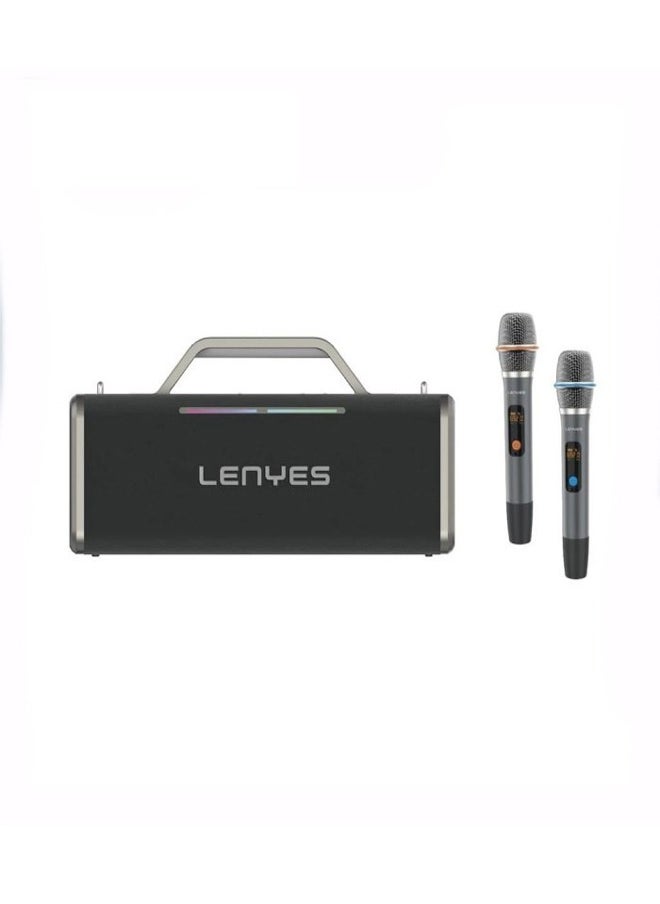 Lenyes S838 Wireless Speaker with Bluetooth 5.0 , 360° surround sound effect Diaphragm on both sides，Support Bluetooth, TF card, USB drive, AUX,TWS,and instrument direct connection