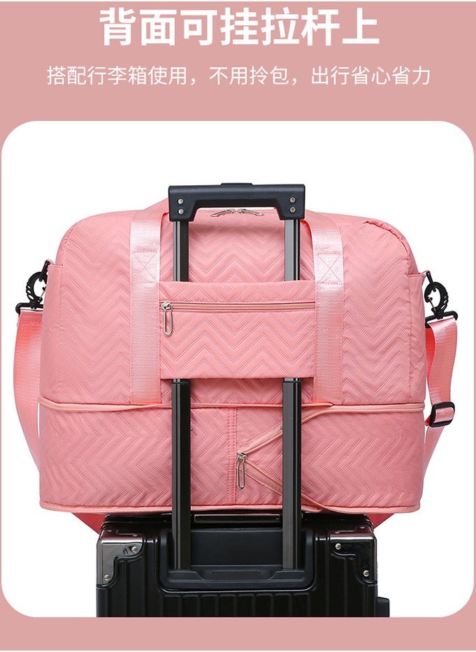 Luggage bag with high-end feel, mother bag, female waterproof Oxford cloth, large capacity travel bag, boarding bag, lightweight handbag