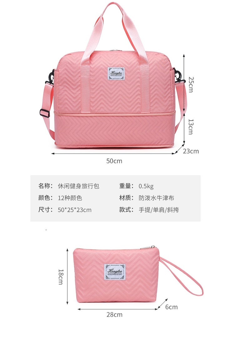 Luggage bag with high-end feel, mother bag, female waterproof Oxford cloth, large capacity travel bag, boarding bag, lightweight handbag