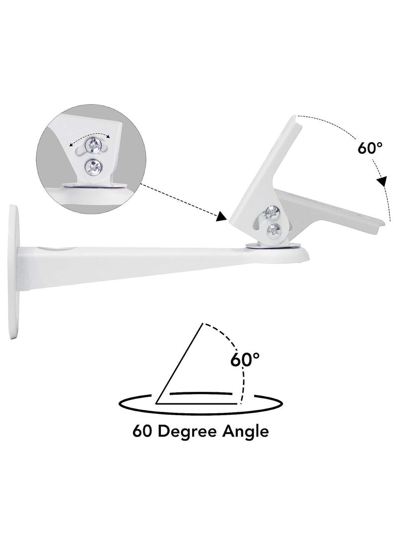 Projector Wall Mount, mini Projector Hanger, CCTV Security Camera Housing Mounting Bracket, for CCTV Camera Projector Webcam, with Load 11 lbs Length 7.8 inch, Rotation 360° White