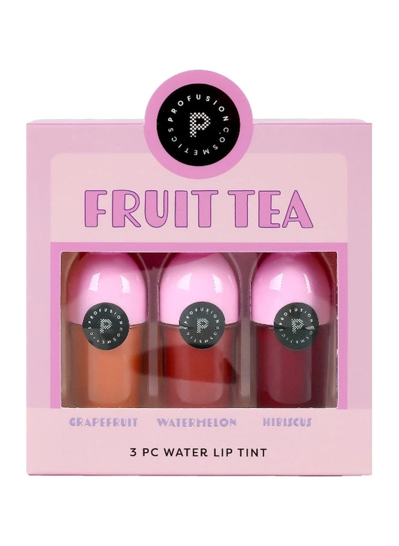 Fruit Tea Water Lip Tint Long-Lasting Lip Stains Gives you a Natural Flush of Color 3 piece