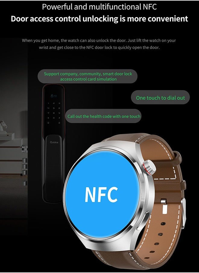 Men's Bluetooth Smartwatch Silver Metal Dial Color Delivery Silicone Strap Sports Waterproof Android Ios System Universal