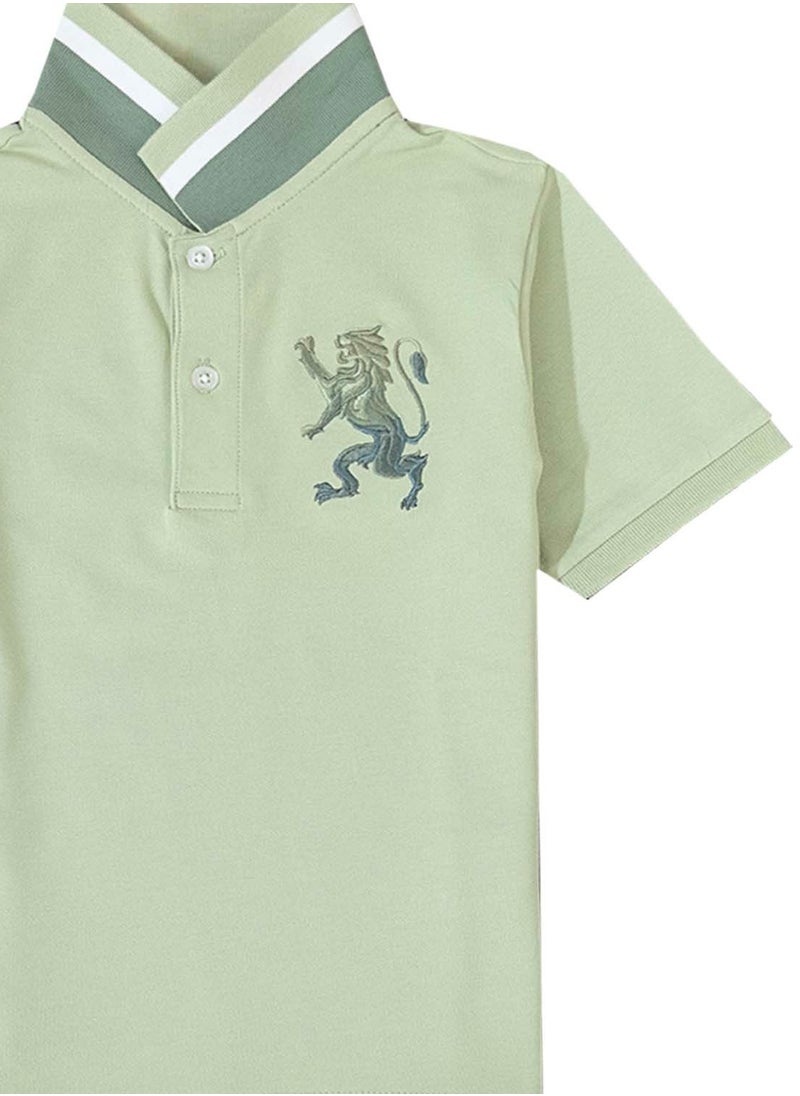 Junior Embroidery Short Sleeve Bold Polo