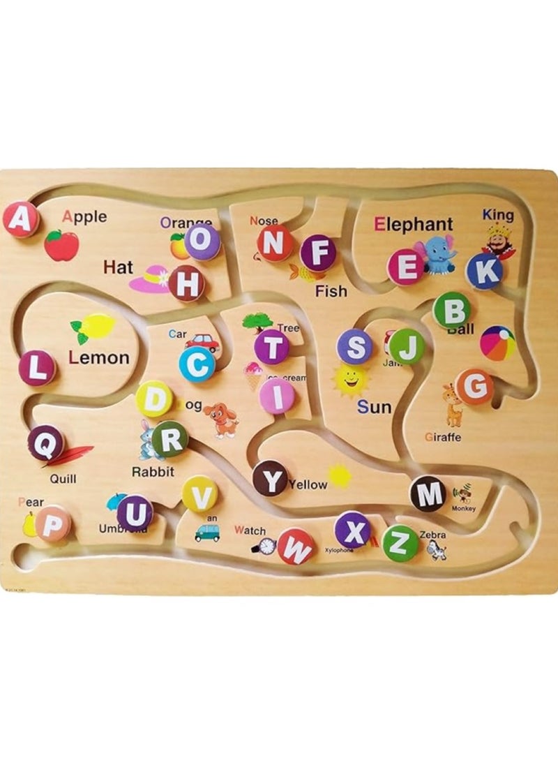 2 in1 Wooden Montessori English and Arabic Alphabet Game Toy set For Kid