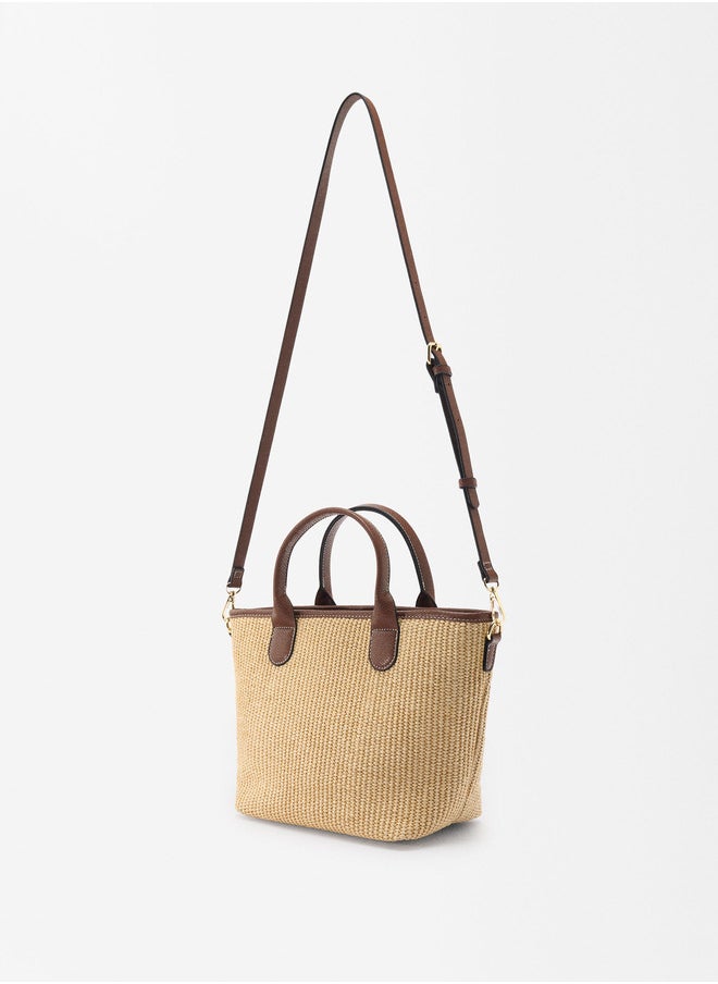 STRAW EFFECT TOTE BAG