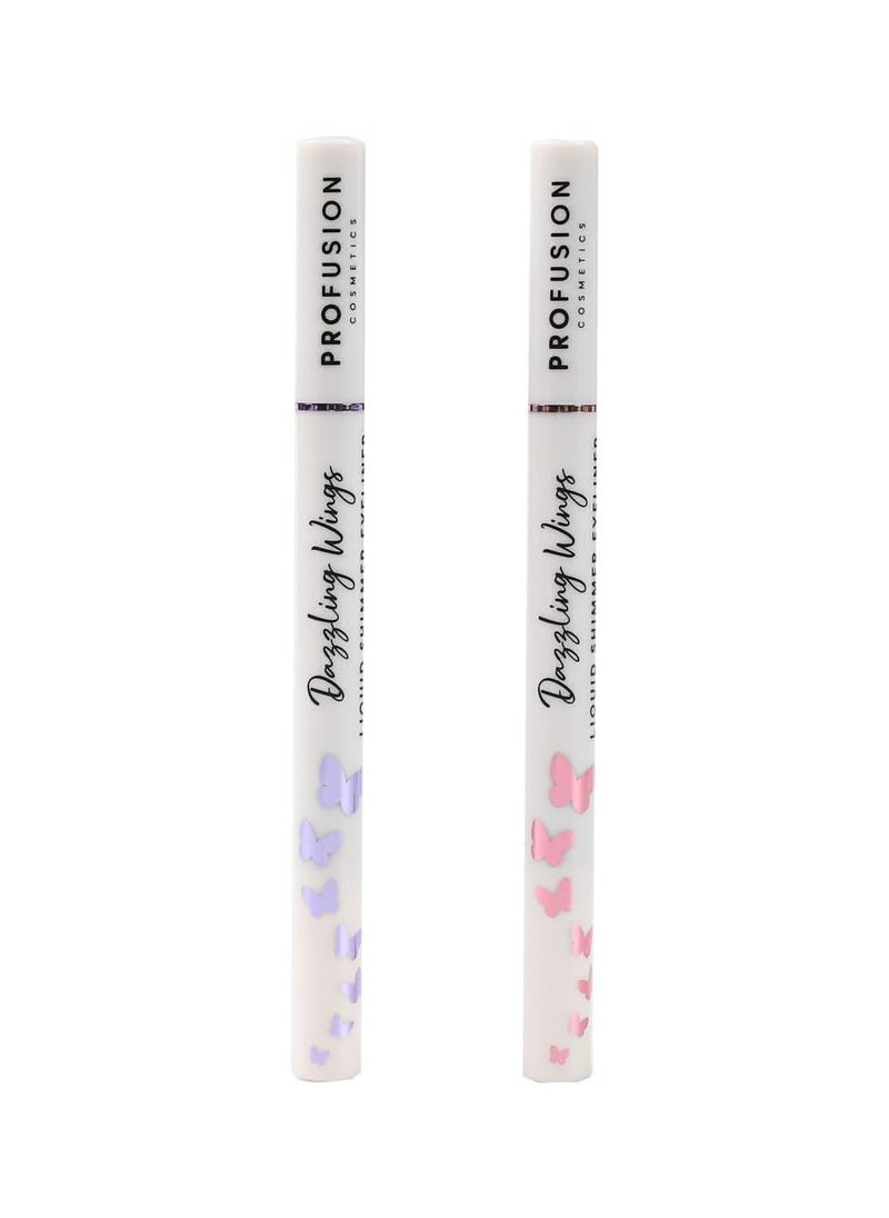 Empowered Butterfly Dazzling Wings Liquid Shimmer Eyeliner Quick dry Waterproof Sparkling Liners Flexible brush for easy and precise application