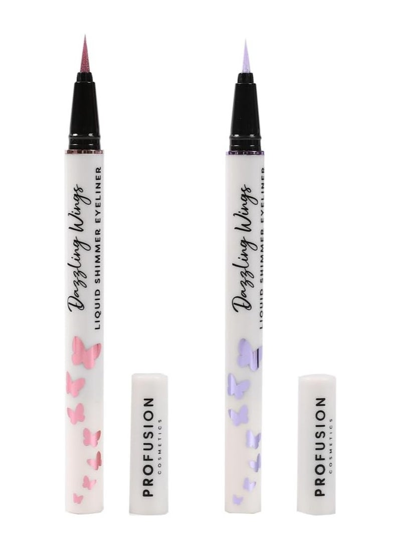 Empowered Butterfly Dazzling Wings Liquid Shimmer Eyeliner Quick dry Waterproof Sparkling Liners Flexible brush for easy and precise application