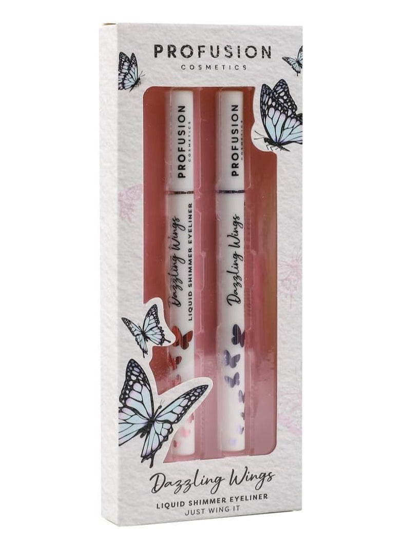 Empowered Butterfly Dazzling Wings Liquid Shimmer Eyeliner Quick dry Waterproof Sparkling Liners Flexible brush for easy and precise application