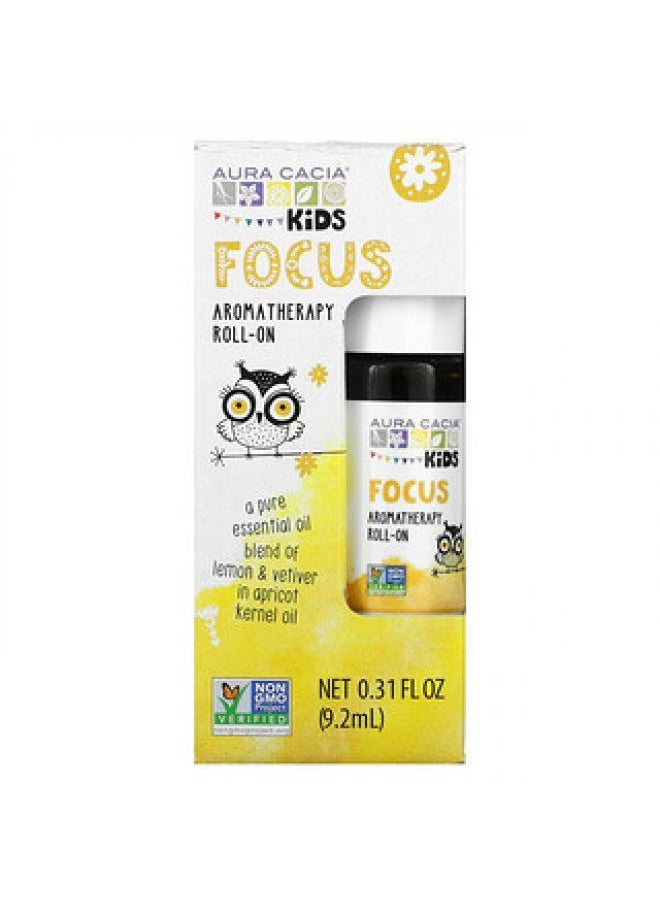 Aura Cacia Kids Aromatherapy Roll-On Focus 0.31 fl oz 9.2 ml