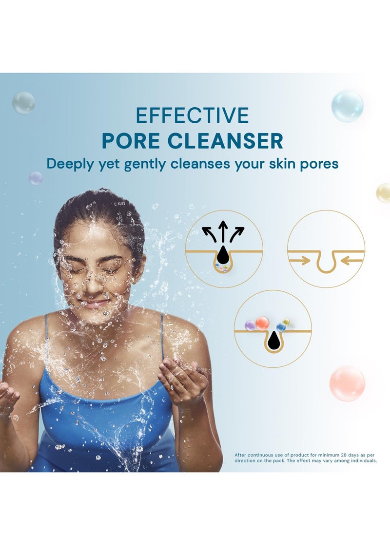 Advanced Face Wash Gel 200g with AHA(1% Glycolic Acid) Glow Bombs| Jojoba & Tea Tree Oil | Allantoin, Vitamin E & Oak bark Extract | No.1 Dermatologist Prescribed