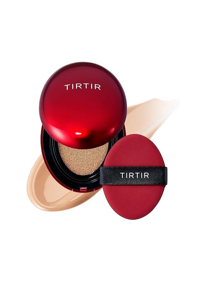 TIRTIR Mask Fit Red Cushion Foundation | Japan's No.1 Choice for Glass skin, Long-Lasting, Lightweight, Buildable Coverage, Semi-Matte (25N Mocha, 0.63 Fl Oz