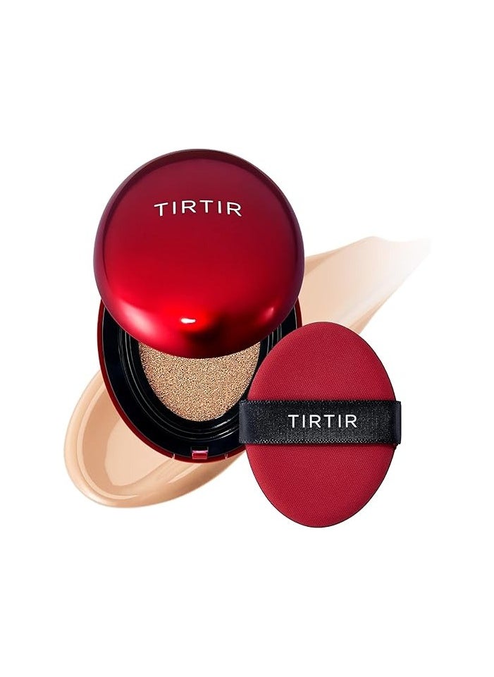 TIRTIR Mask Fit Red Cushion Foundation | Japan's No.1 Choice for Glass skin, Long-Lasting, Lightweight, Buildable Coverage, Semi-Matte (24N Latte, 0.63 Fl Oz