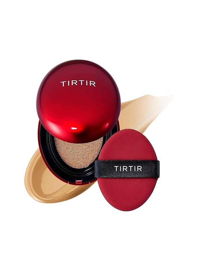 TIRTIR Mask Fit Red Cushion Foundation | Japan's No.1 Choice for Glass skin, Long-Lasting, Lightweight, Buildable Coverage, Semi-Matte (29N Natural Beige, 0.63 Fl Oz