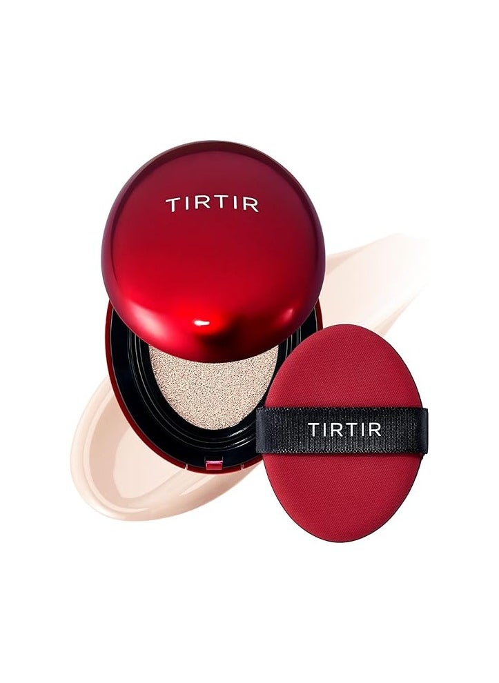 TIRTIR Mask Fit Red Cushion Foundation | Japan's No.1 Choice for Glass skin, Long-Lasting, Lightweight, Buildable Coverage, Semi-Matte (13N Fair Ivory, 0.63 Fl Oz