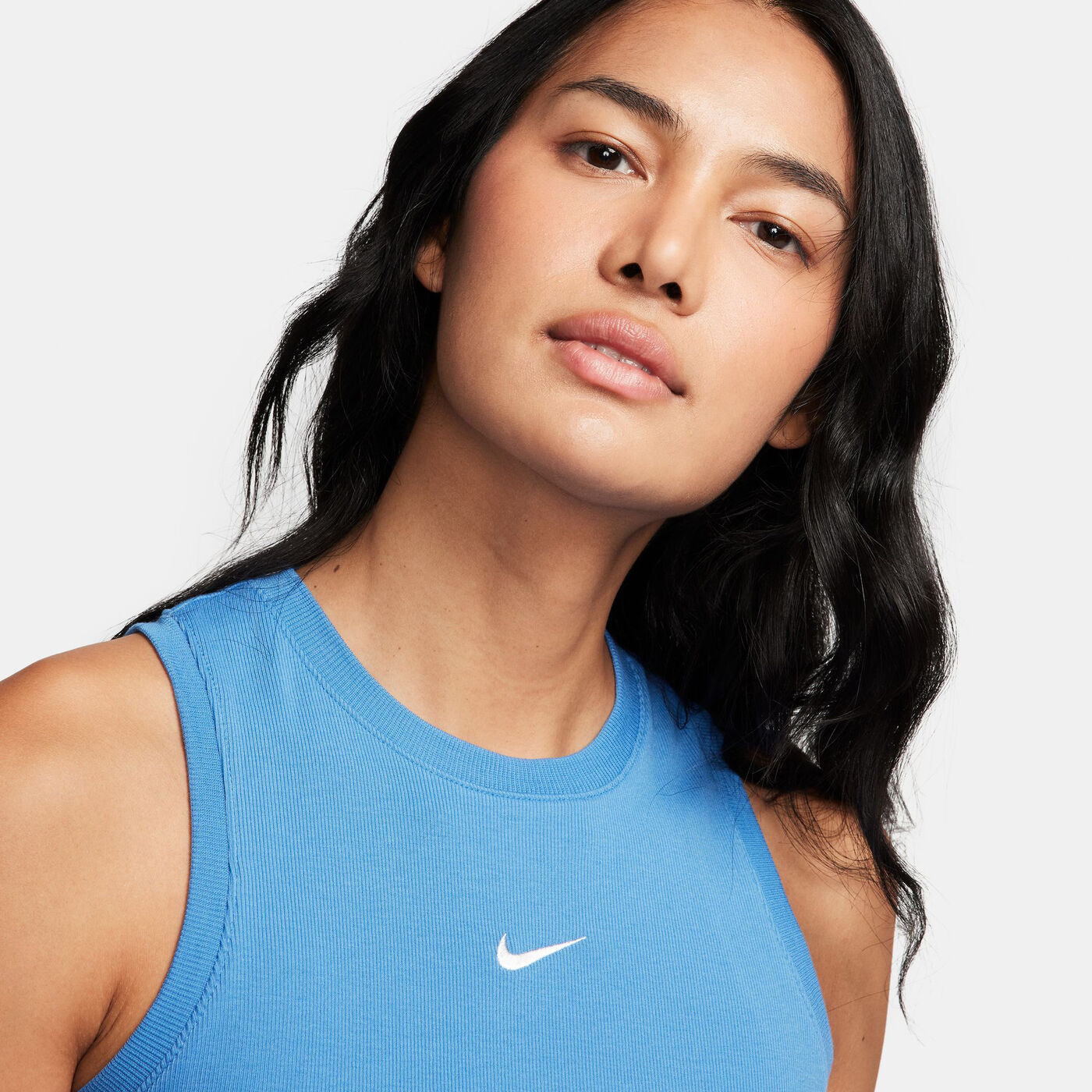Women's Sportswear Chill Tight Cropped Mini-Rib Tank Top
