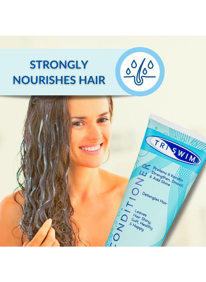 Swimmers Hair Conditioner After Swim Care Moisturizing Detangling Regenerating Vegan Conditioner For Swimmers 251ml