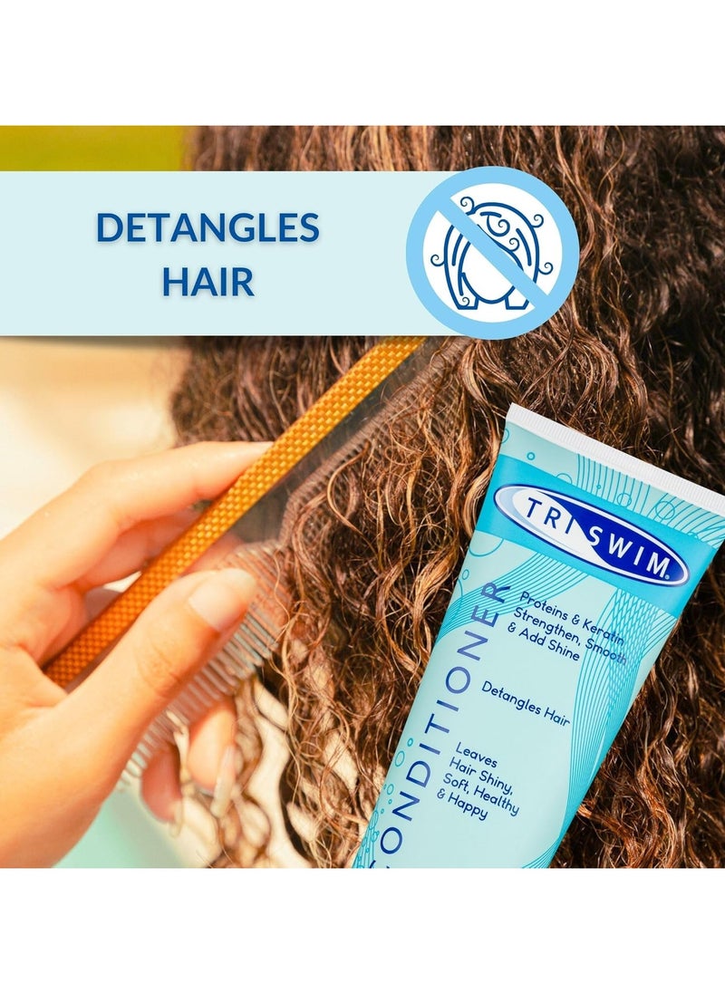 Swimmers Hair Conditioner After Swim Care Moisturizing Detangling Regenerating Vegan Conditioner For Swimmers 251ml