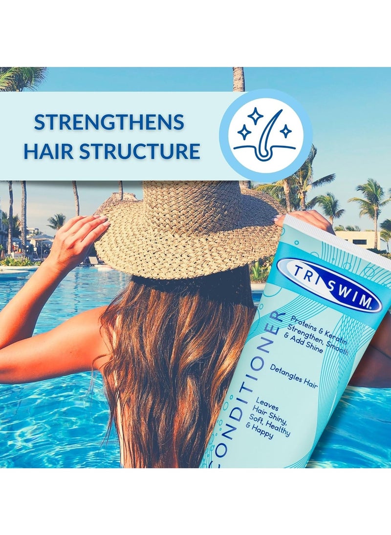 Swimmers Hair Conditioner After Swim Care Moisturizing Detangling Regenerating Vegan Conditioner For Swimmers 251ml