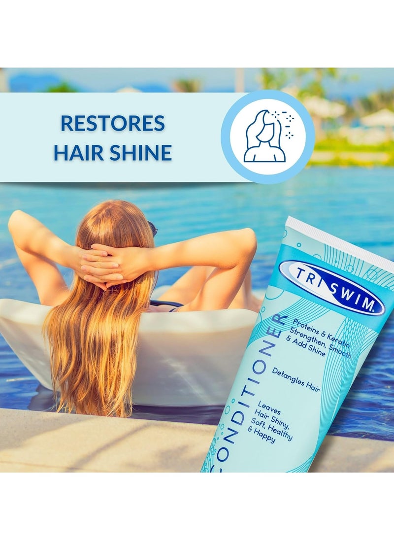 Swimmers Hair Conditioner After Swim Care Moisturizing Detangling Regenerating Vegan Conditioner For Swimmers 251ml
