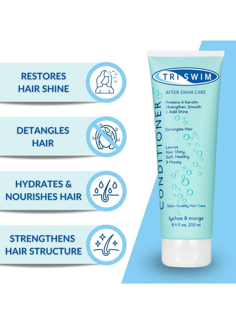 Moisturizing Hair Regenerating Conditioner For Swimmers Lychee Mango 250ml