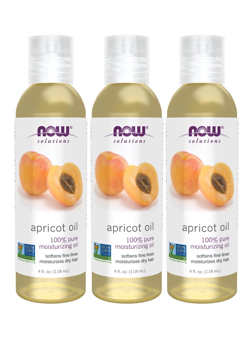 Pure Apricot Moisturizing Oil 118ml (Pack of 3)